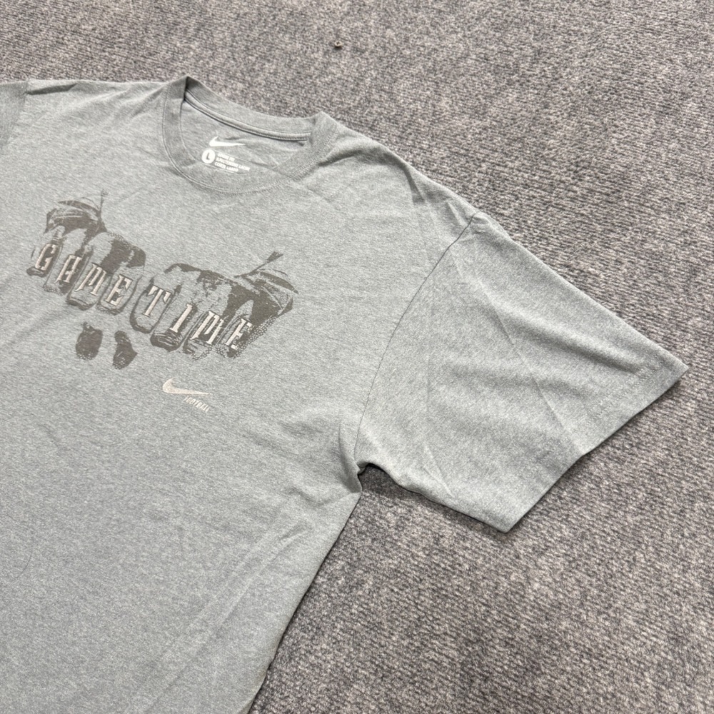VTG Nike Gametime T-shirt Men's L Grey Y2K Basketball T
